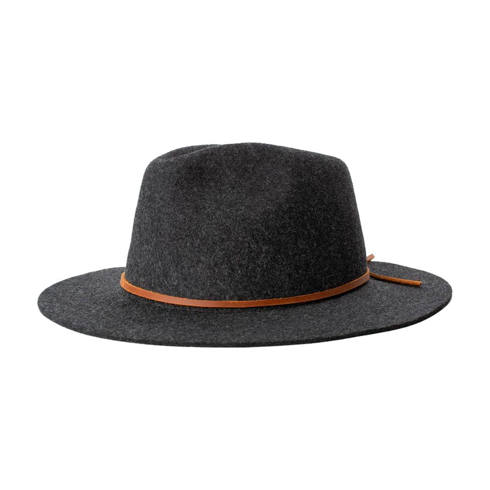 Brixton - Wesley Fedora - Fedora Hat - Heather Black