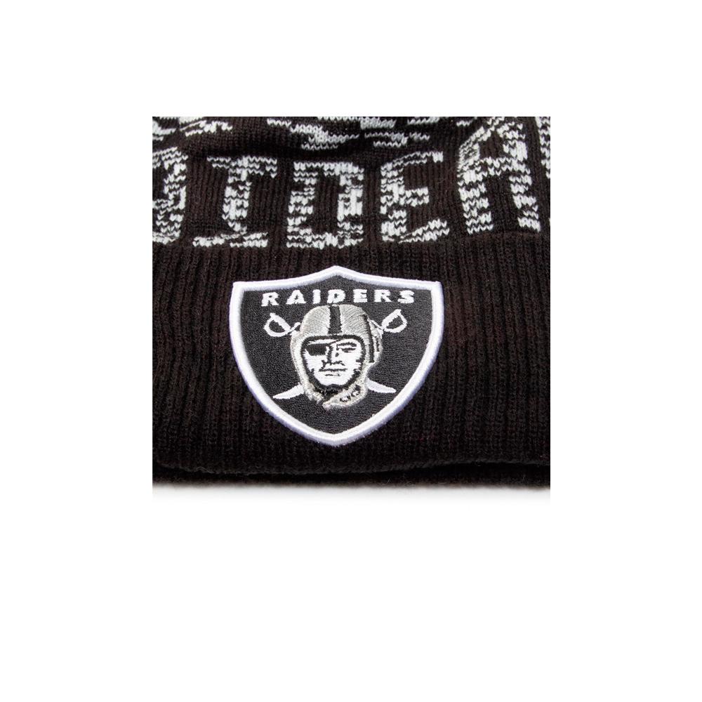 New Era Las Vegas Raiders bobble beanie in black