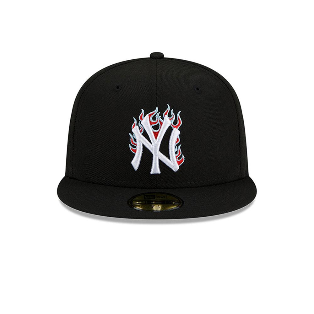 New Era 59Fifty New York Yankees Team Fire Fitted Hat Black