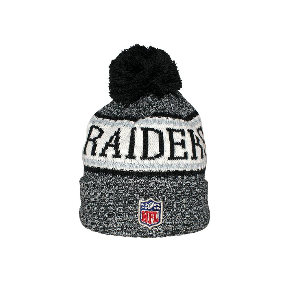 New Era Bobble Beanie Oakland Raiders