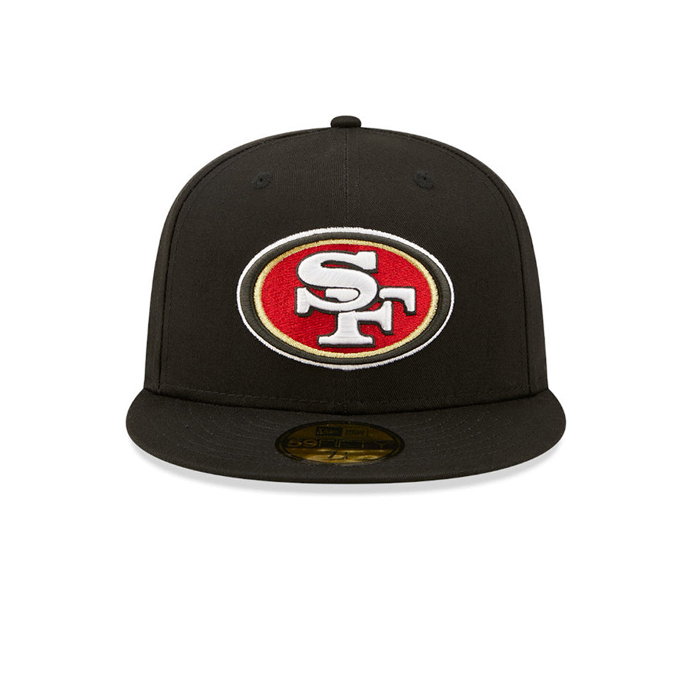 New Era 59FIFTY San Francisco 49ers Logo Patch Fitted Hat Heather Grey Black