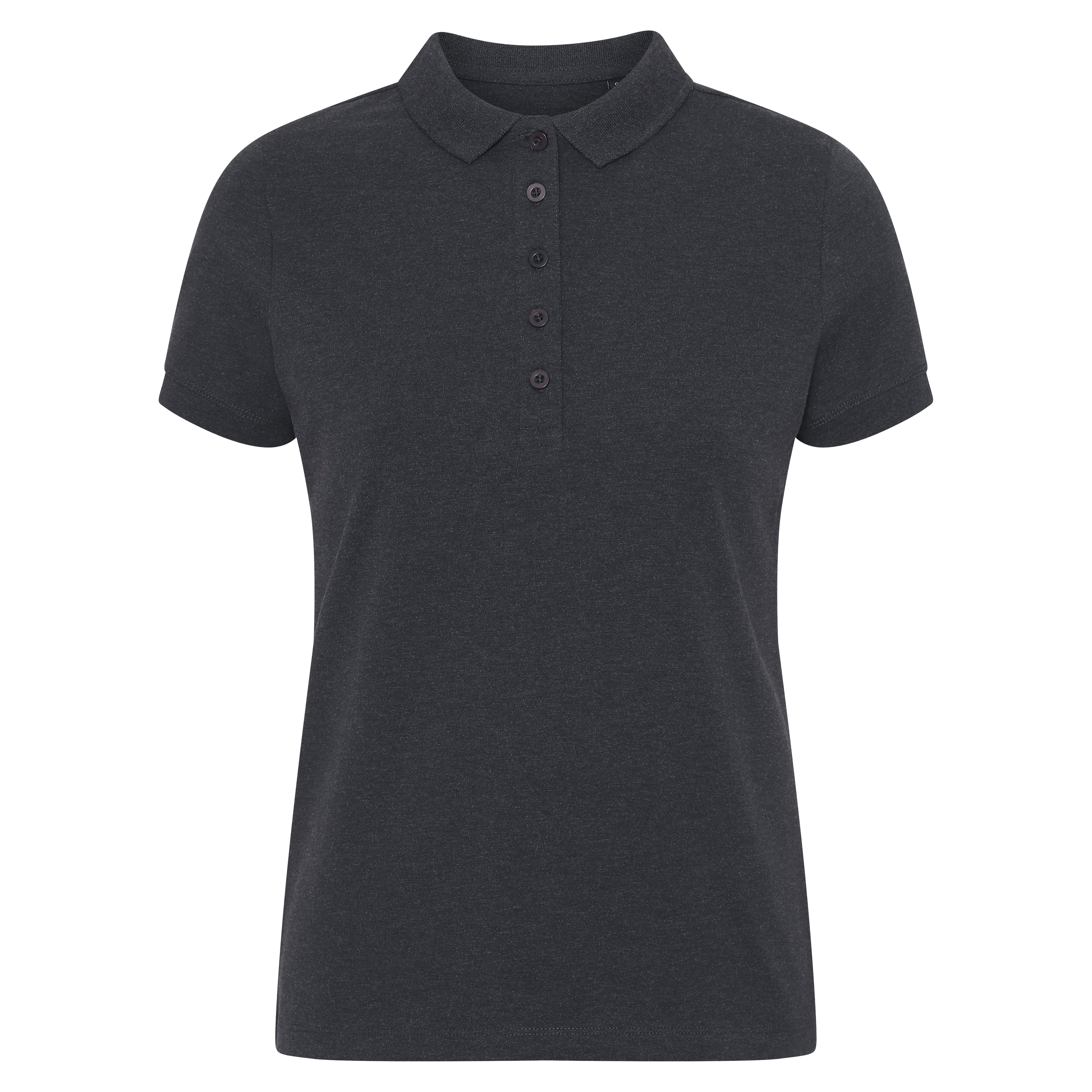 Blank - Lady Shape Polo - T-shirt -Heather Black