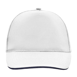 Myrtle Beach - 5 Panel Promo Sandwich Cap - Adjustable - White/Navy