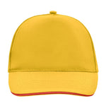 Myrtle Beach - 5 Panel Promo Sandwich Cap - Adjustable - Gold/Red