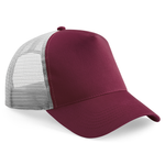 Beechfield - Trucker 5 Panel - Trucker/Snapback - Burgundy/Light Grey