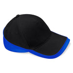 Beechfield - Teamwear Competetion Cap - Adjustable - Black/Bright Royal