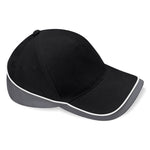 Beechfield - Teamwear Competetion Cap - Adjustable - Black/Graphite Grey/White