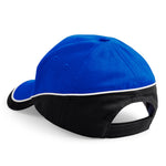 Beechfield - Teamwear Competetion Cap - Adjustable - Bright Royal/Black/White