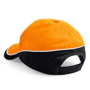 Beechfield - Teamwear Competetion Cap - Adjustable - Orange/Black/White