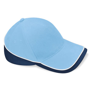 Beechfield - Teamwear Competetion Cap - Adjustable - Sky Blue/French Navy/White