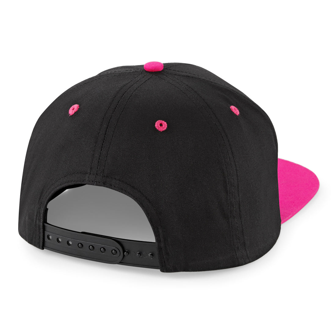 Beechfield - 5 Panel Contrast - Snapback - Black/Fuchsia