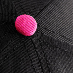 Beechfield - 5 Panel Contrast - Snapback - Black/Fuchsia