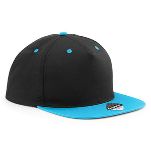 Beechfield - 5 Panel Contrast - Snapback - Black/Surf Blue