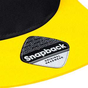 Beechfield - 5 Panel Contrast - Snapback - Black/Yellow