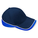 Beechfield - Teamwear Competetion Cap - Adjustable - French Navy/Bright Royal/White