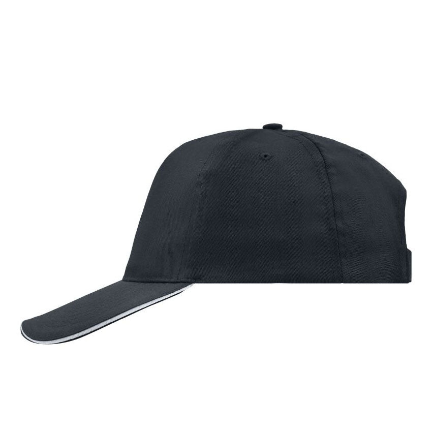 Myrtle Beach - 5 Panel Promo Sandwich Cap - Adjustable - Black/White