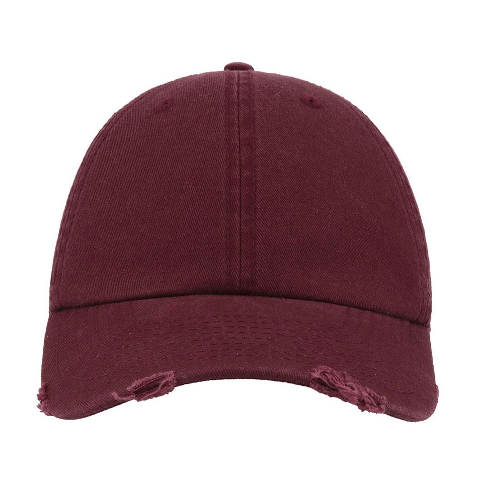 Atlantis - Dad Hat Destroyed - Adjustable - Burgundy