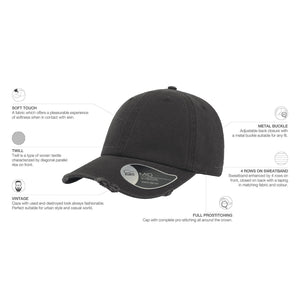 Atlantis - Dad Hat Destroyed - Adjustable - Dark Grey