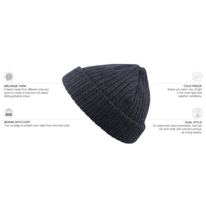 Atlantis - Docker Beanie - Docker - Navy Melange