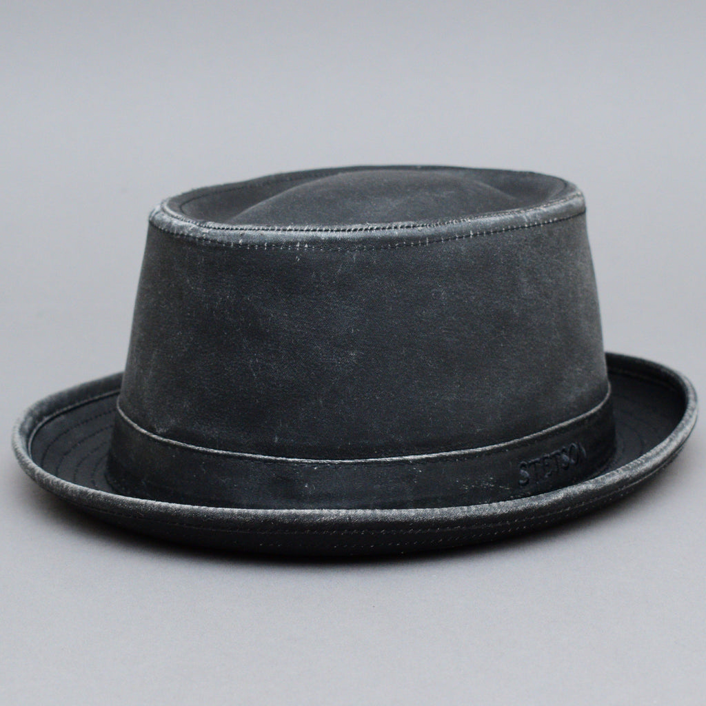 Stetson - Odenton Pork Pie Cloth Hat - Fedora - Black