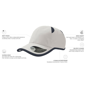 Atlantis - Gym Runner Cap - Adjustable - White/Navy