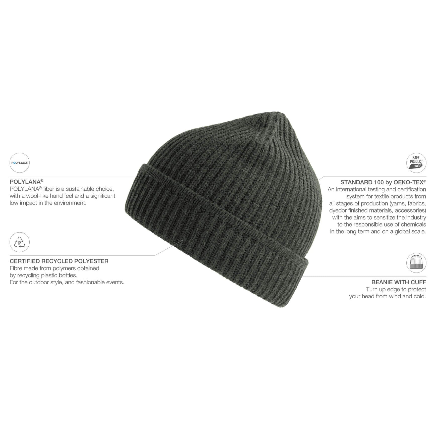 Atlantis - Maple - Beanie - Dark Grey Melange