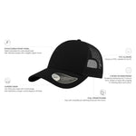 Atlantis - Rapper Cotton Cap - Trucker/Snapback - Black/Black