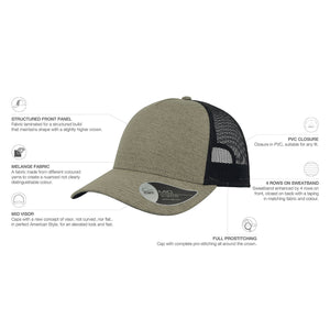 Atlantis - Rapper Melange Cap - Trucker/Snapback - Khaki