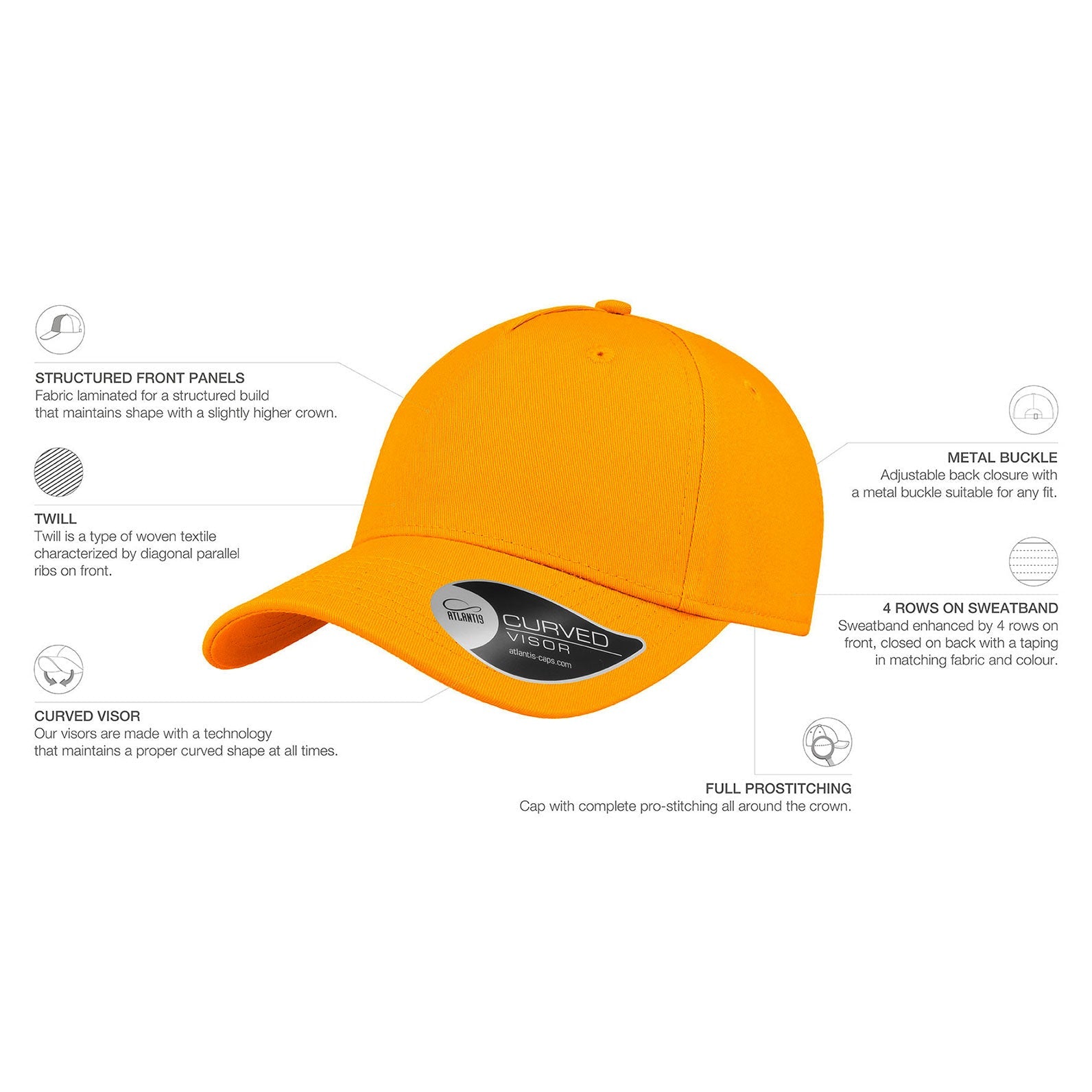 Atlantis - Shot Cap - Adjustable - Yellow