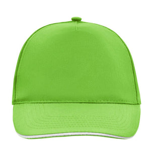 Myrtle Beach - 5 Panel Promo Sandwich Cap - Adjustable - Lime Green/White