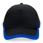 Beechfield - Teamwear Competetion Cap - Adjustable - Black/Bright Royal