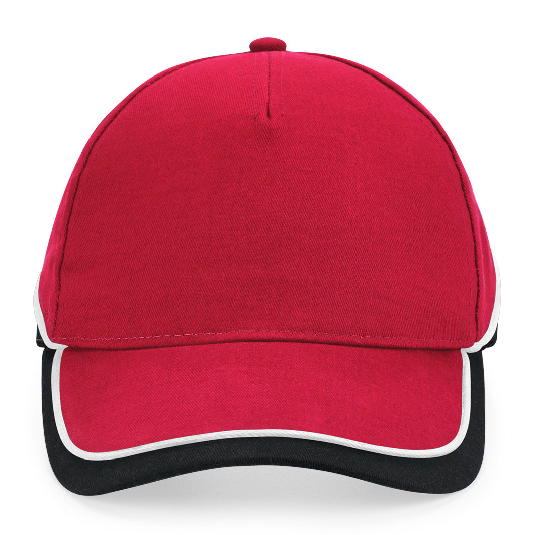 Beechfield - Teamwear Competetion Cap - Adjustable - Classic Red/Black/White