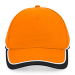 Beechfield - Teamwear Competetion Cap - Adjustable - Orange/Black/White