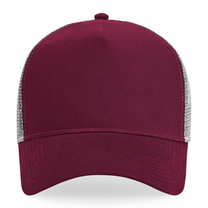 Beechfield - Trucker 5 Panel - Trucker/Snapback - Burgundy/Light Grey