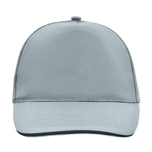 Myrtle Beach - 5 Panel Promo Sandwich Cap - Adjustable - Light Grey/Black