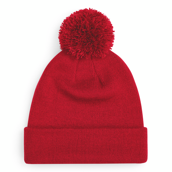 Beechfield - Junior Original Pom Pom - Beanie - Classic Red