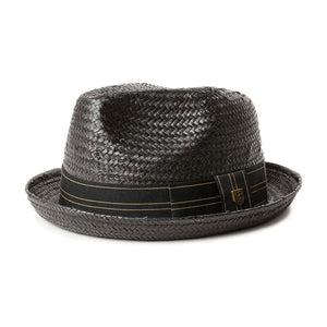 Brixton - Castor Fedora - Straw Hat - Black/Black
