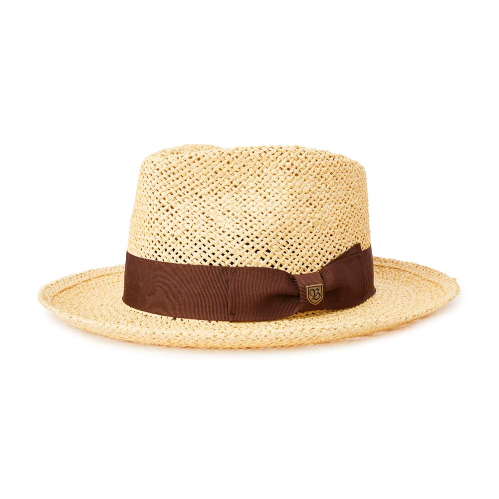 Brixton - Swindle Straw Fedora - Straw Hat - Dark Tan