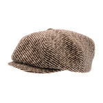 CTH Ericson - Branson Diagonal Stripe - Sixpence/Flat Cap - Brown