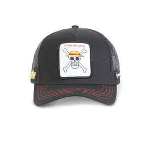 Capslab - One Piece Straw Hat - Trucker/Snapback - Black