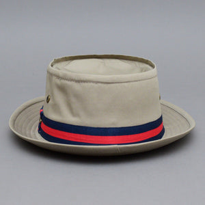 Stetson - Classic Band Pork Pie Cloth Hat - Fedora - Beige