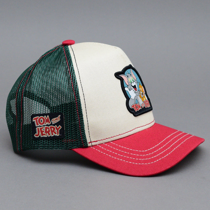 Capslab - Tom and Jerry - Trucker/Snapback - Beige/Olive/Red