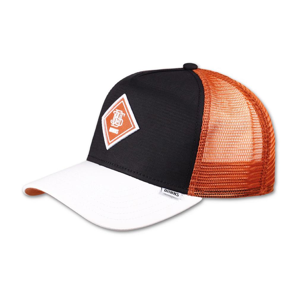 Djinns - HTF P Seersucker - Trucker/Snapback - Black/White/Orange