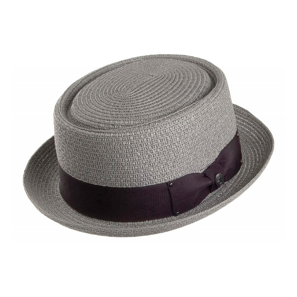 Jaxon & James - Toyo Braided Pork Pie Hat - Straw Hat - Grey