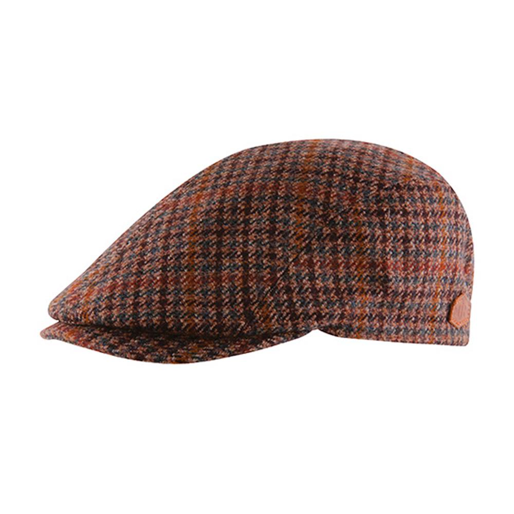 MJM Hats - Daffy 3 Virgin - Sixpence/Flat Cap - Brown Check