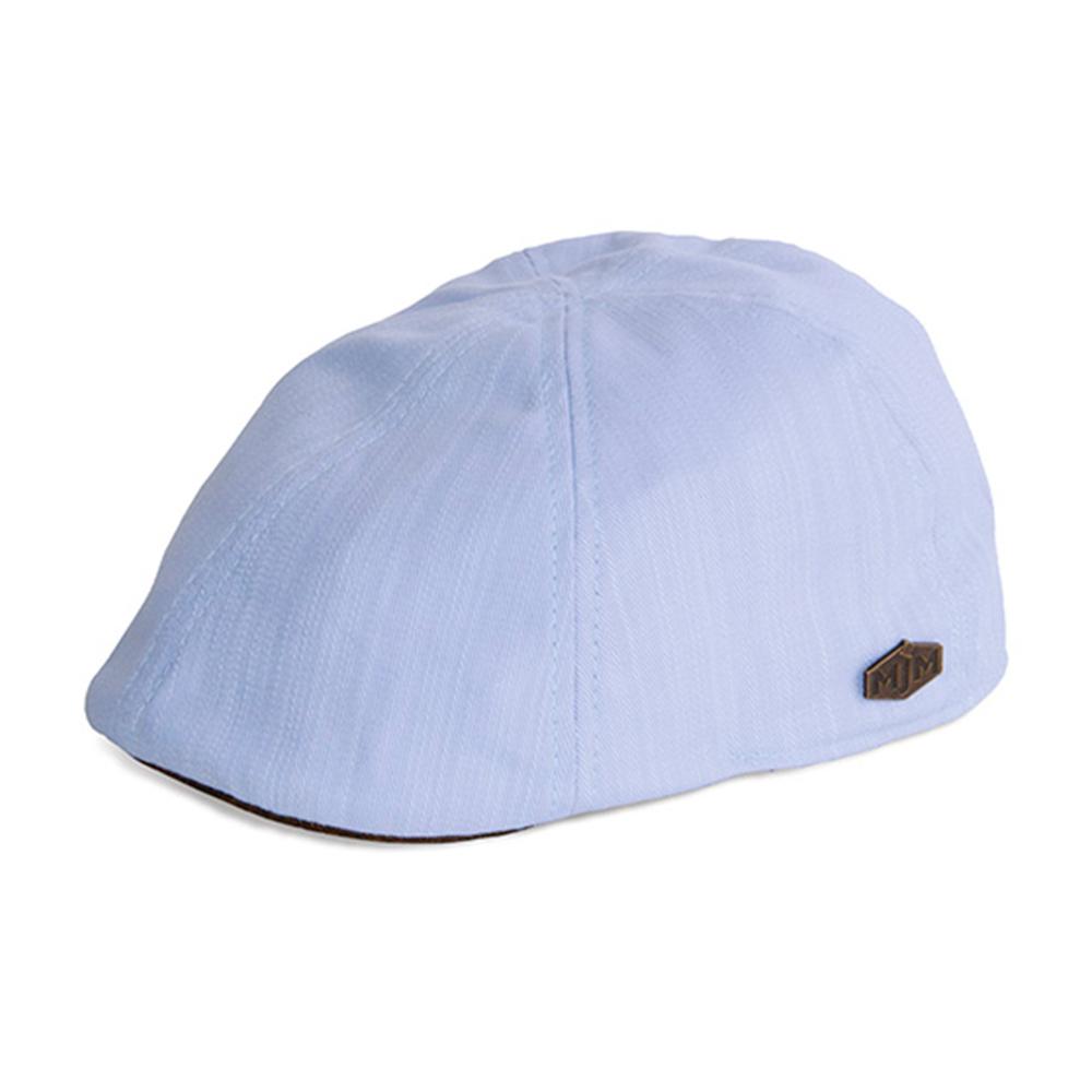 MJM Hats - Duck Slub 58043 - Sixpence/Flat Cap - Light Blue
