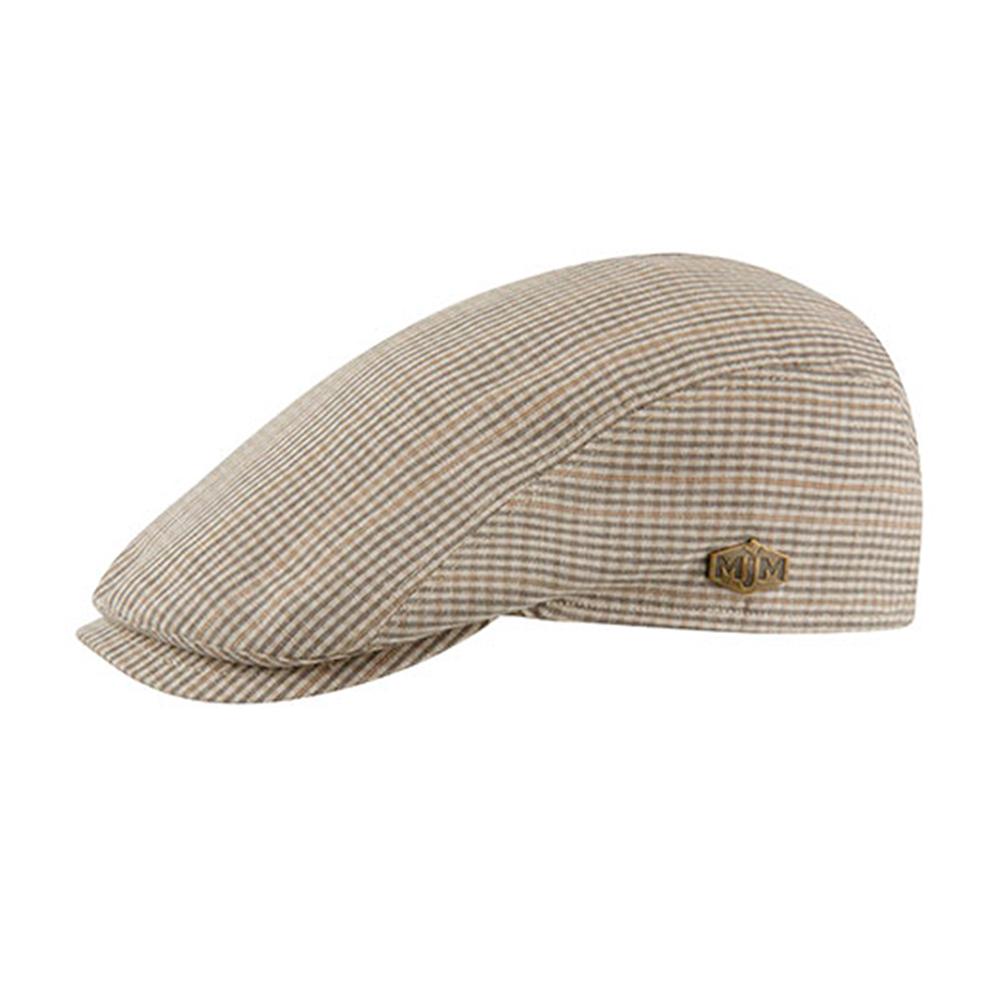 MJM Hats - Young - Sixpence/Flat Cap - Brown Check