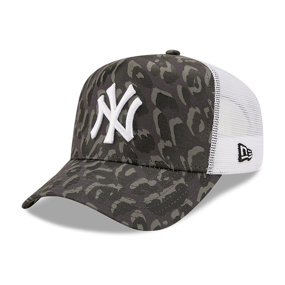 New Era - NY Yankees A Frame - Trucker/Snapback - Leopard Print Grey
