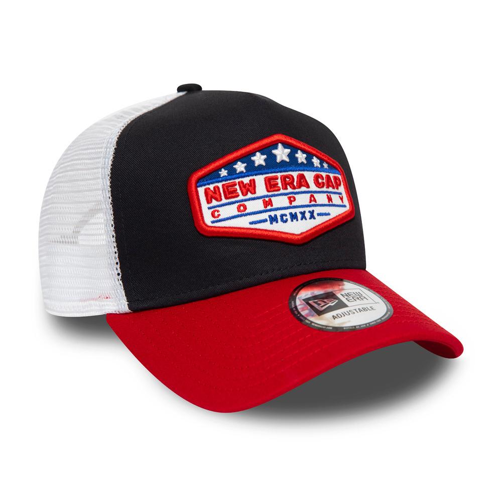 New Era - USA Star Patch Clean a Frame - Trucker/Snapback - Black/Red/White
