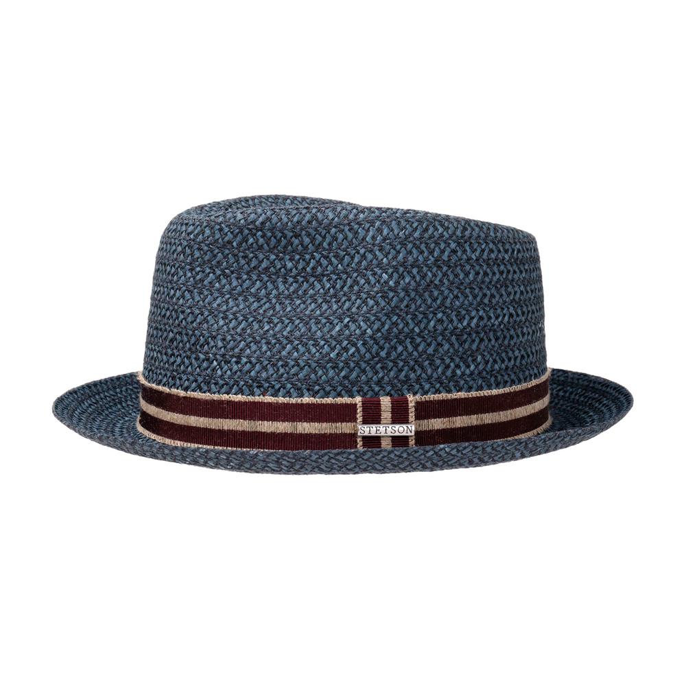 Stetson - Fritch Fedora - Straw Hat - Navy